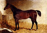 John Frederick Herring, Jnr Flexible, A Chestnut Racehorse In A Loose Box painting
